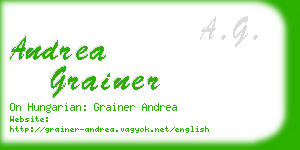 andrea grainer business card